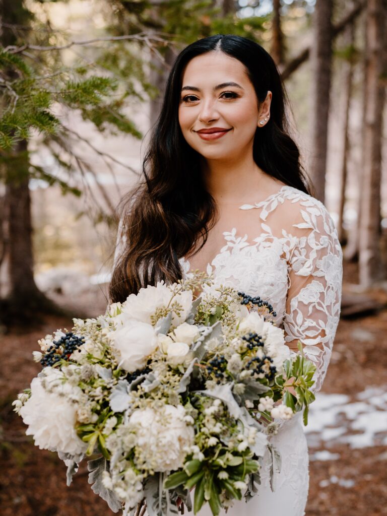 bride in rocky mountain national Park