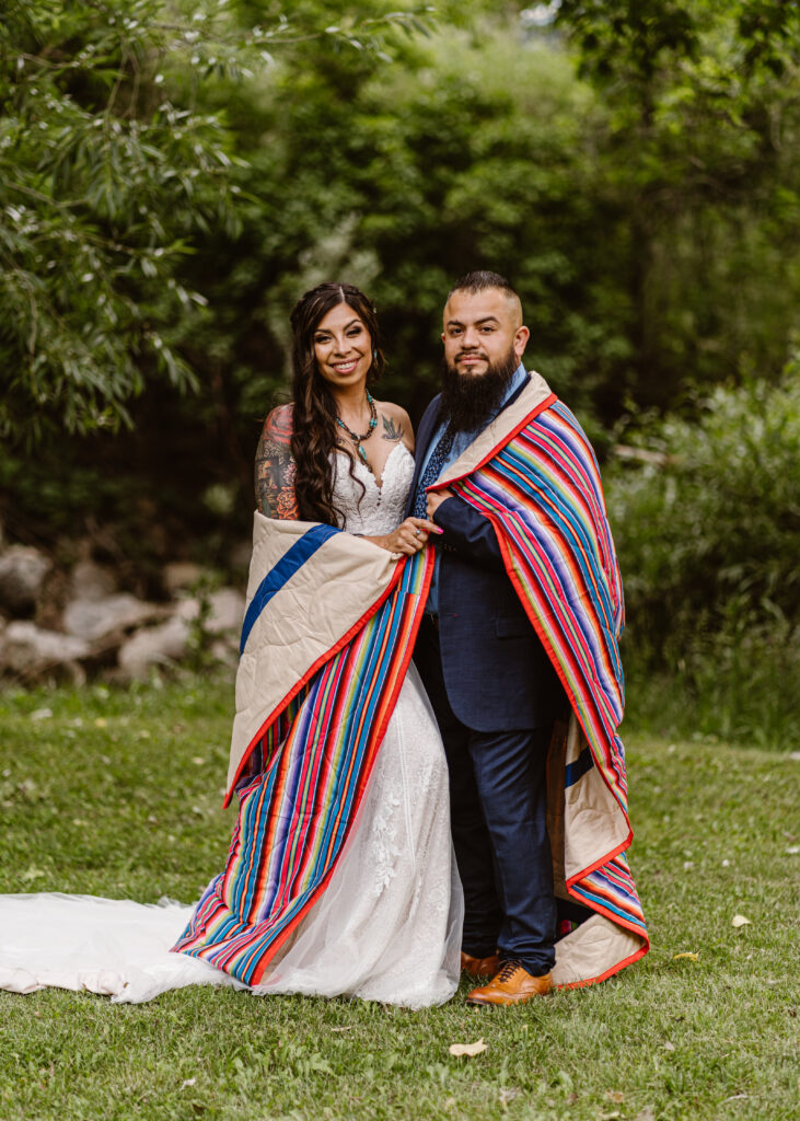 couple has a unity ceremony after their elopement