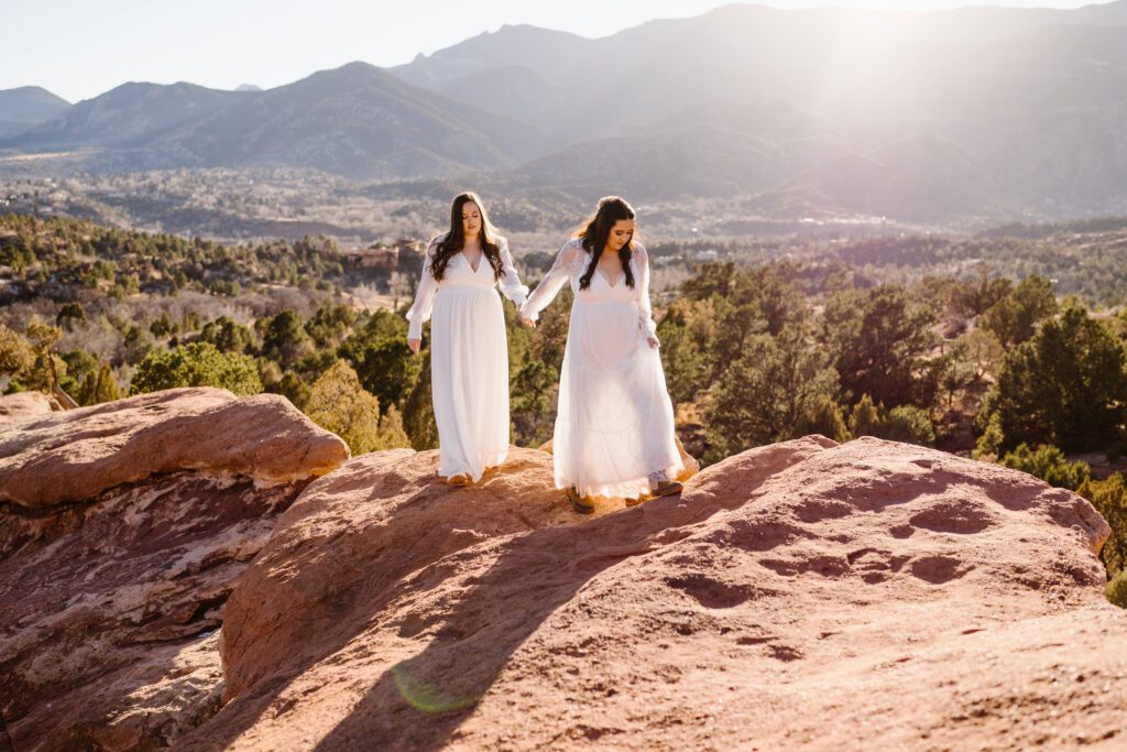 Lesbian couple elopes at Garden of the Gods in Colorado Springs, Colorado