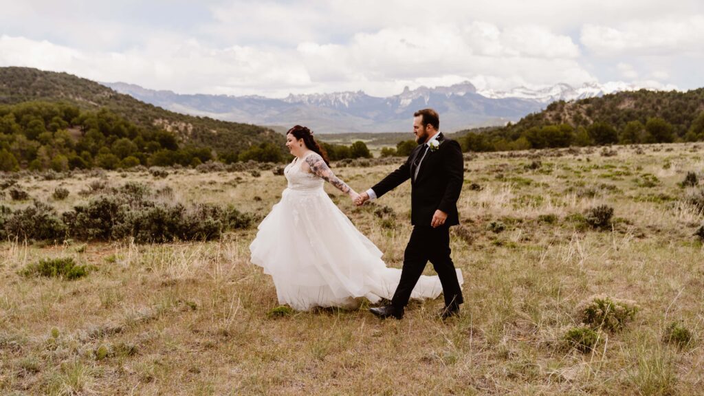 couples portraits at Ridgway State Park, Colorado