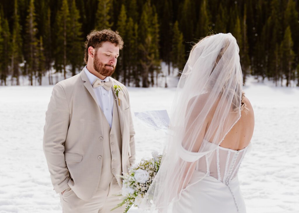 Bear Lake Elopement in Rocky Mountain National Park: Morgan and Layton's Winter Wedding