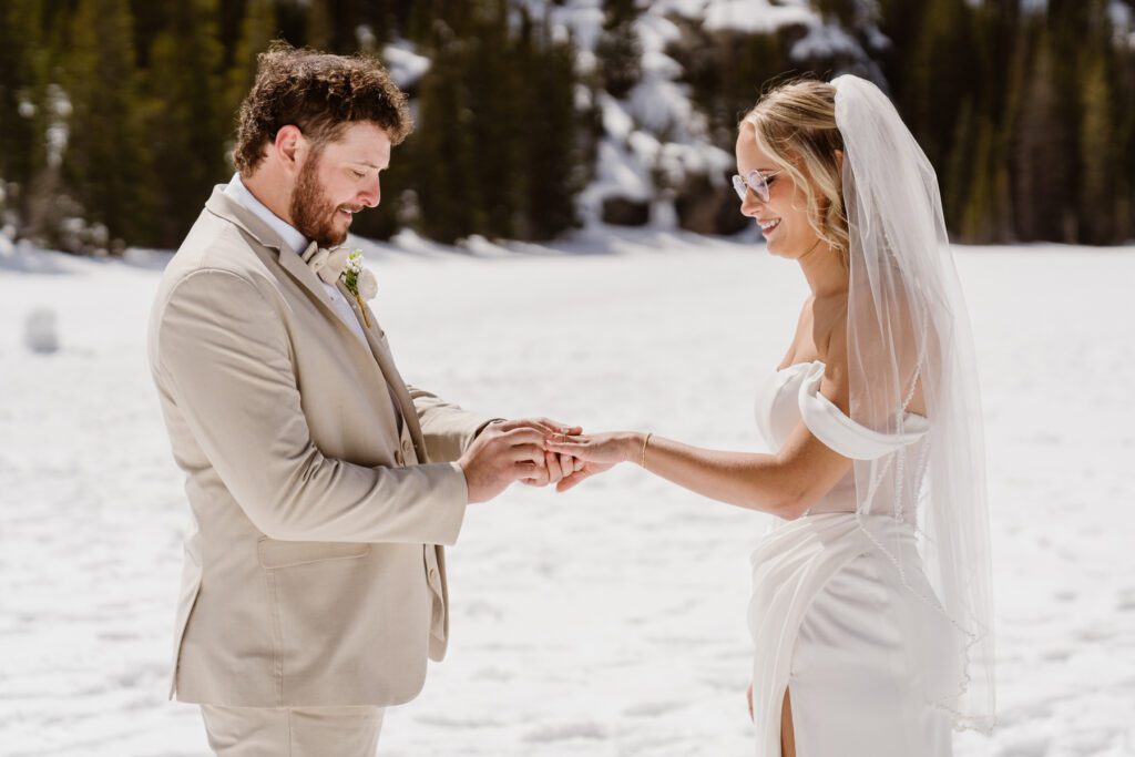 Bear Lake Elopement in Rocky Mountain National Park: Morgan and Layton's Winter Wedding