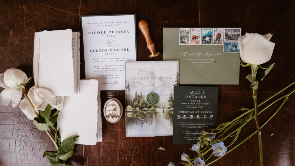 Bride getting ready at the Viceroy in Aspen, Colorado for her wedding in Aspen.