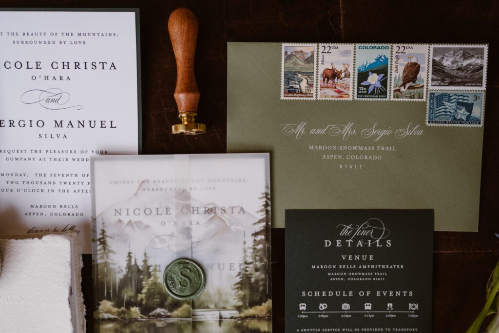 Bride getting ready at the Viceroy in Aspen, Colorado for her wedding in Aspen.